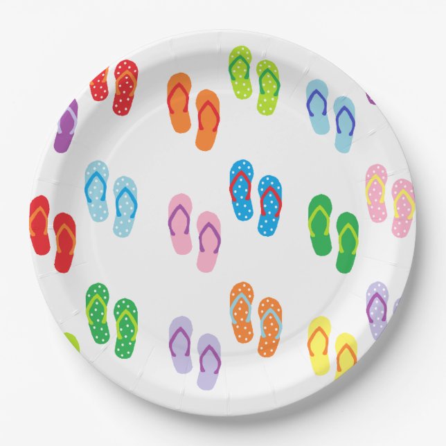 "Flip Flops" Paper Plates (Front)