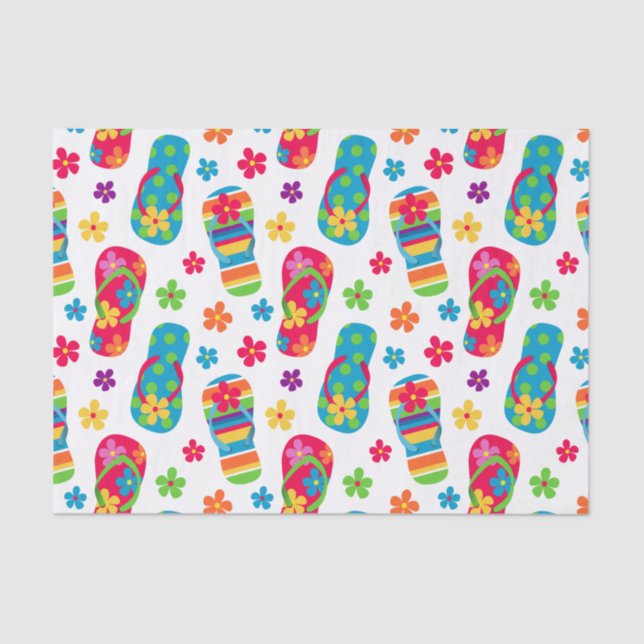 Flip Flops Pattern Tissue Paper (Front)