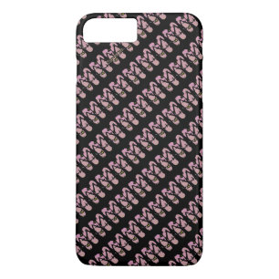 Flip Flops Pink Black Women's  Case-Mate iPhone Case