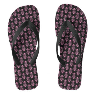 Flip Flops/Pink Damask Jandals