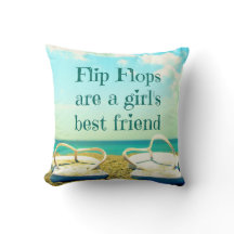 Flip Flops Quote Pillow