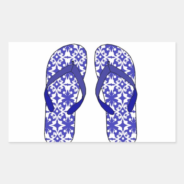 Flip Flops Rectangular Sticker (Front)