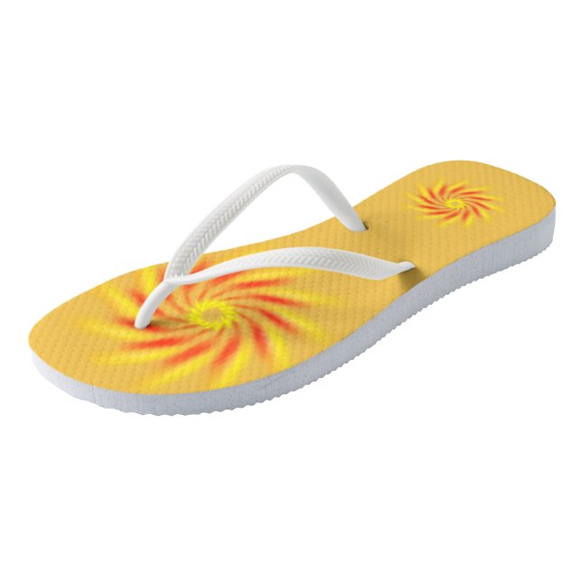 Flip Flops - Red and Yellow Pinwheel (Angled)
