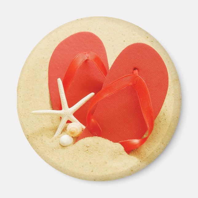 Flip-Flops Round Magnet (Front)