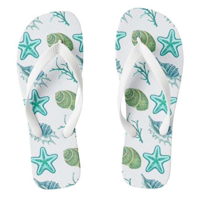 Flip Flops-Seashells Jandals (Footbed)