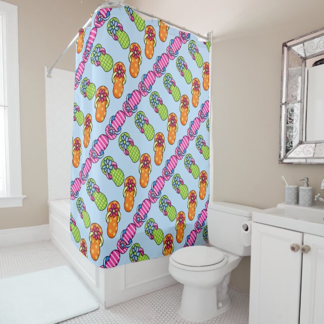 Flip Flops Shower Curtain (In Situ)