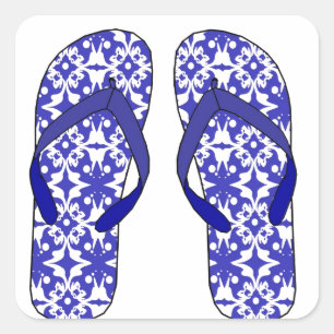 Flip Flops Square Sticker