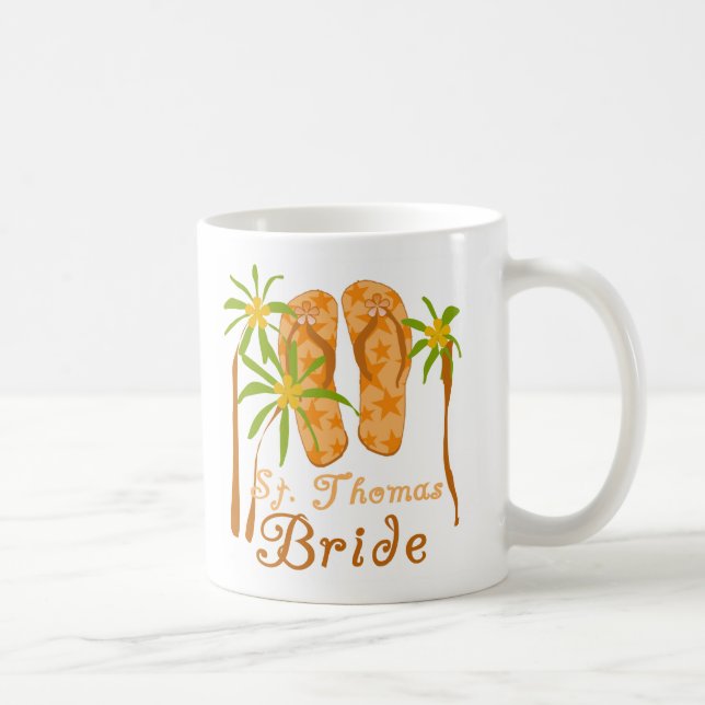 Flip Flops St. Thomas Bride Coffee Mug (Right)