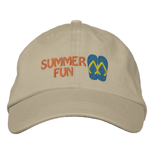  Flip Flops Summer Embroidered Cap (Front)