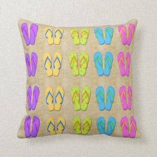 Flip Flops Throw Pillow