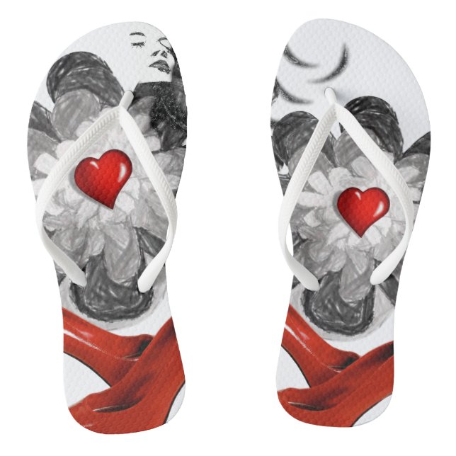 Flip Flops Valentine's Day (Footbed)