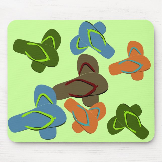 Flip Flops Vector Art Mouse Pad (Front)