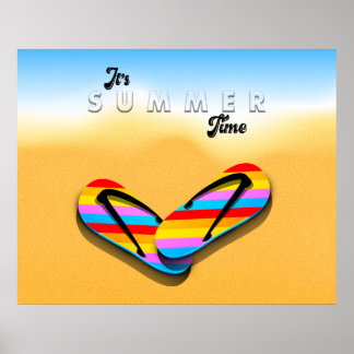 Flip Flops wall art, colorful beach decor