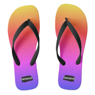 Flip-Flops with a Gradient Rainbow Colour Design Jandals
