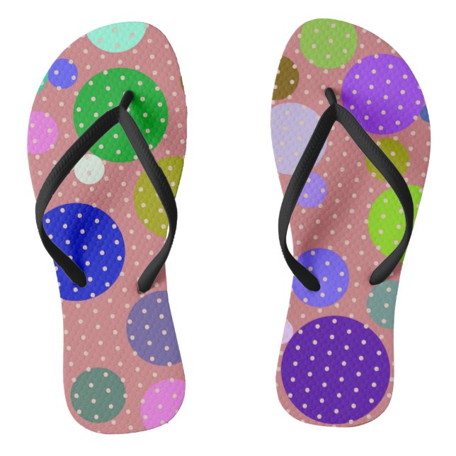 Flip Flops with Dots and More Dots (Footbed)