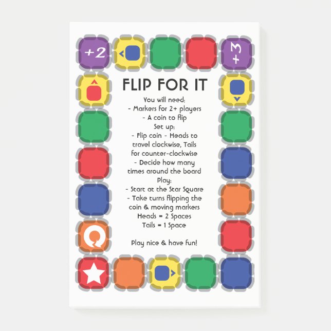 Flip For It Desk Game Post-it Notes (Front)