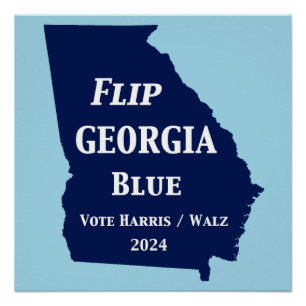 Flip Georgia Blue in 2024 Poster