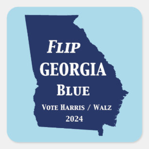 Flip Georgia Blue in 2024 Square Sticker