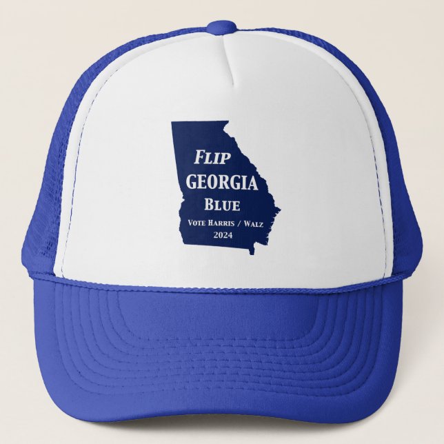 Flip Georgia Blue in 2024 Trucker Hat (Front)
