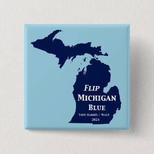 Flip Michigan Blue in 2024 15 Cm Square Badge