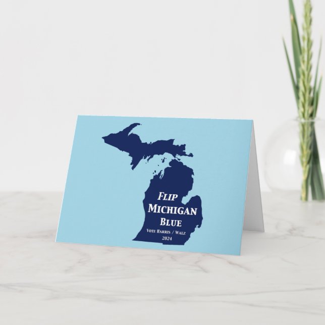 Flip Michigan Blue in 2024 Card (Front)
