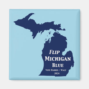 Flip Michigan Blue in 2024 Magnet