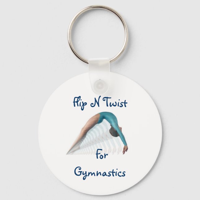 Flip N Twist,  For Gymnastics Key Ring (Front)