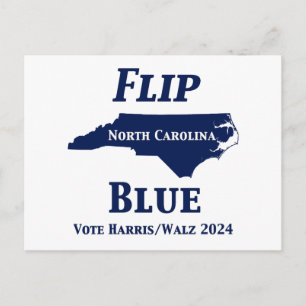 Flip North Carolina Blue in 2024 Postcard