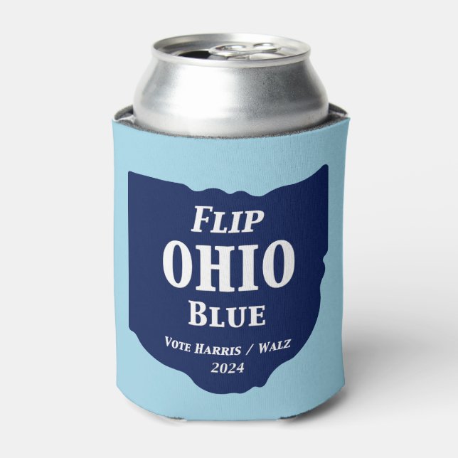 Flip Ohio Blue in 2024 Can Cooler (Can Front)