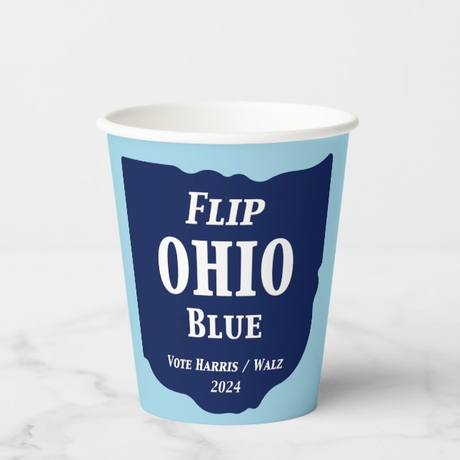 Flip Ohio Blue in 2024 Paper Cups (Front)