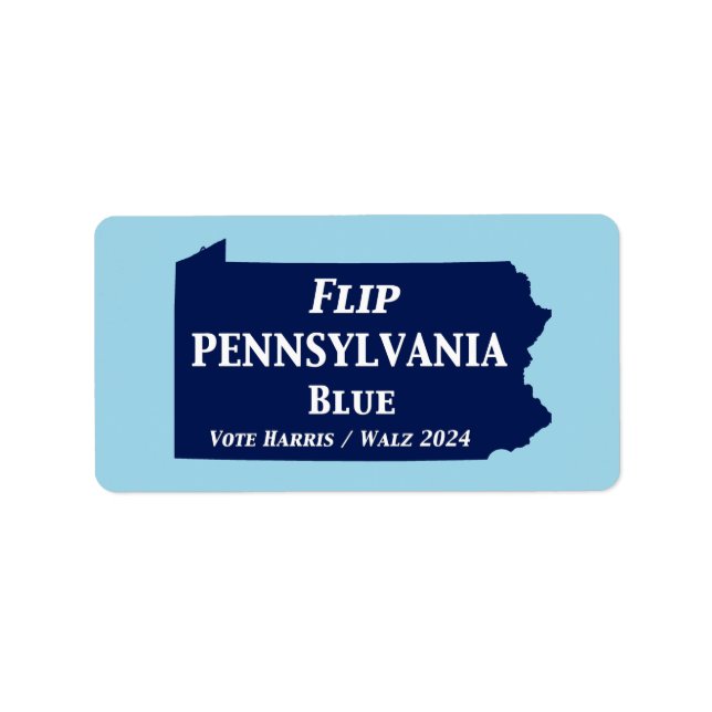 Flip Pennsylvania Blue in 2024 Label (Front)