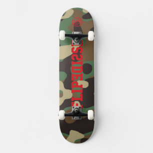 Flip Side For The Real Skateboarders Camo Skateboard