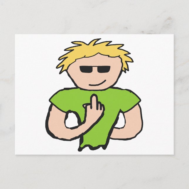 Flip The Bird Postcard (Front)
