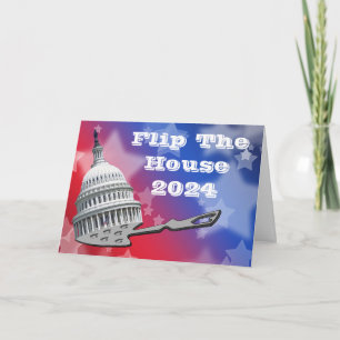 Flip The House Vote Blue 2024 Card