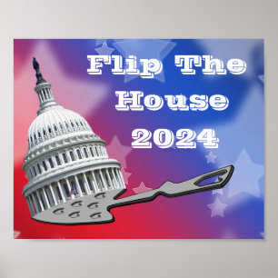 Flip The House Vote Blue 2024 Poster