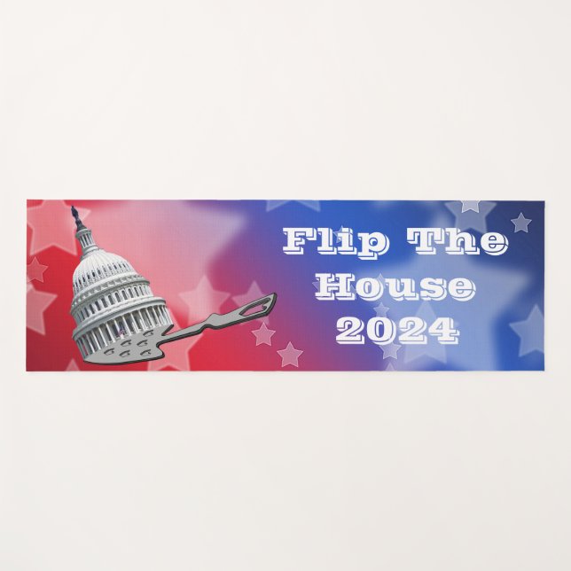 Flip The House Vote Blue 2024 Yoga Mat (Front (Horizontal))