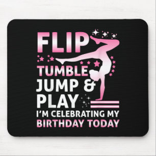 Flip Tumble Jump And Play Funny Girls Gymnastics Mouse Pad