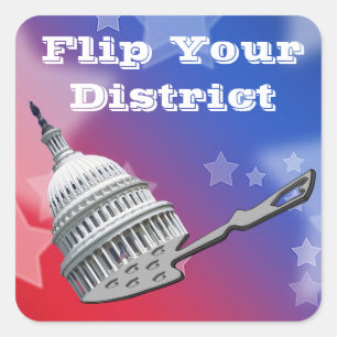 Flip Your District Vote 2026 Square Sticker