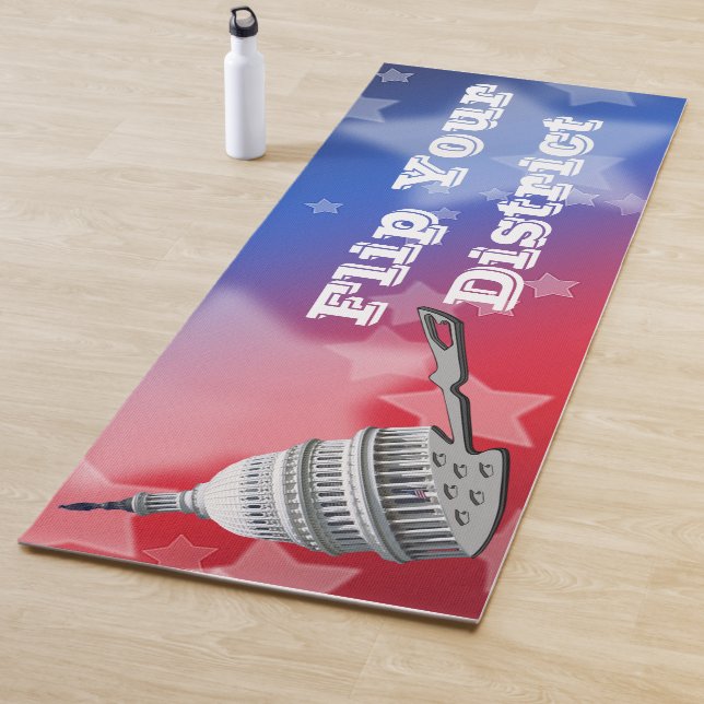 Flip Your District Vote 2026 Yoga Mat (In Situ)
