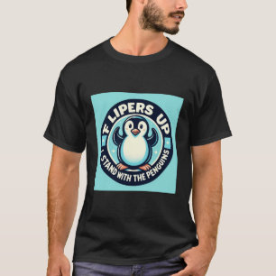 Flipers Up Penguin I Stand with the Penguins Eco T-Shirt