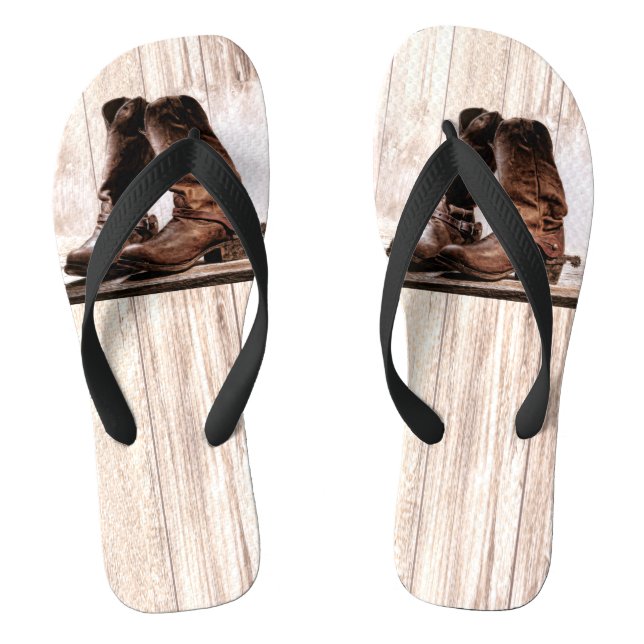 Flipflop Sandals boots country rustic western wear (Footbed)