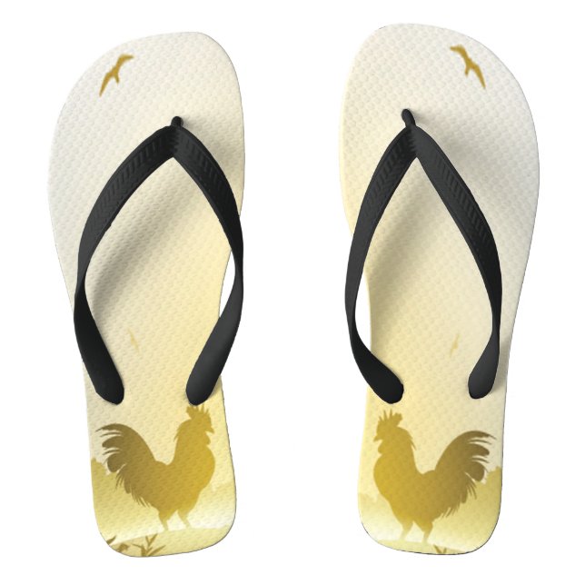 Flipflop Sandals Sunny Morning Farm Country Rustic (Footbed)