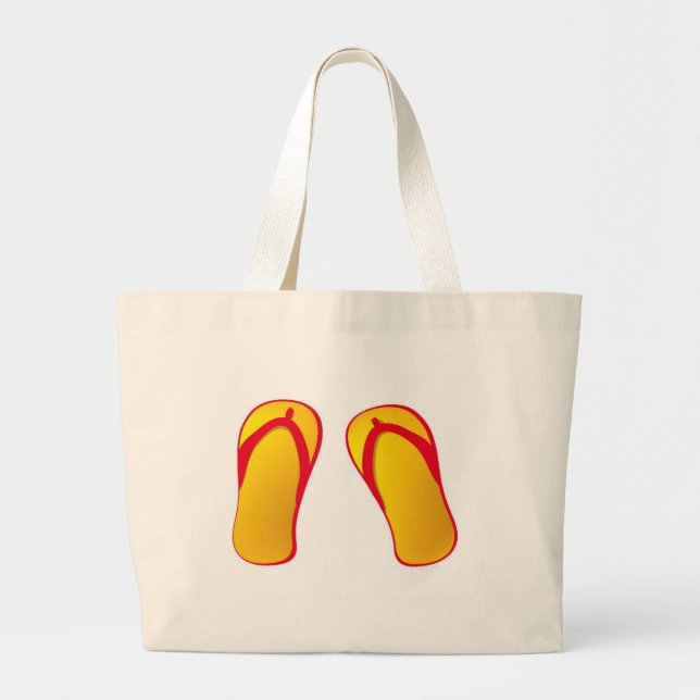 flipflops large tote bag (Front)