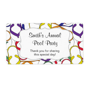 Flipflops Water Bottle favour - customise it!