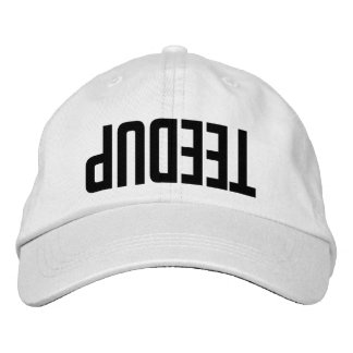 flipped teedup embroidered hat