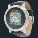 Flippers Up I Stand With Penguins Funny Resist  Watch<br><div class="desc">Funny Resist Penguins Protest Against Tariffs Flippers Up I Stand With Penguins</div>