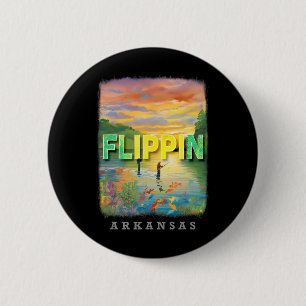 Flippin Arkansas Ar Fishing Paradise Sd760  6 Cm Round Badge