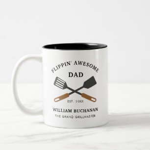 Flippin Awesome Dad Fathers Day Custom Two-Tone Coffee Mug
