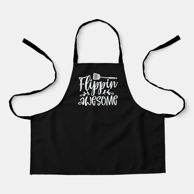 Flippin Awesome Funny Cute Baking Cooking Kitchen Apron (Front)