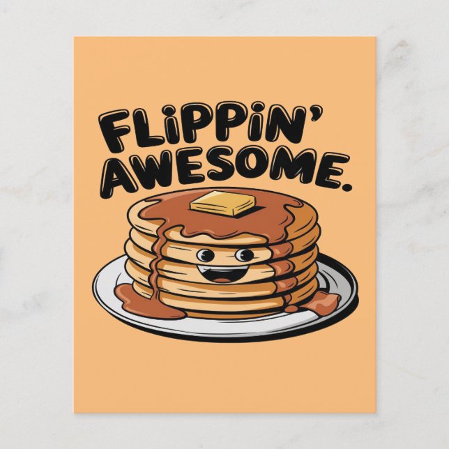 Flippin' Awesome Pancake Stack Funny Breakfast (Front)